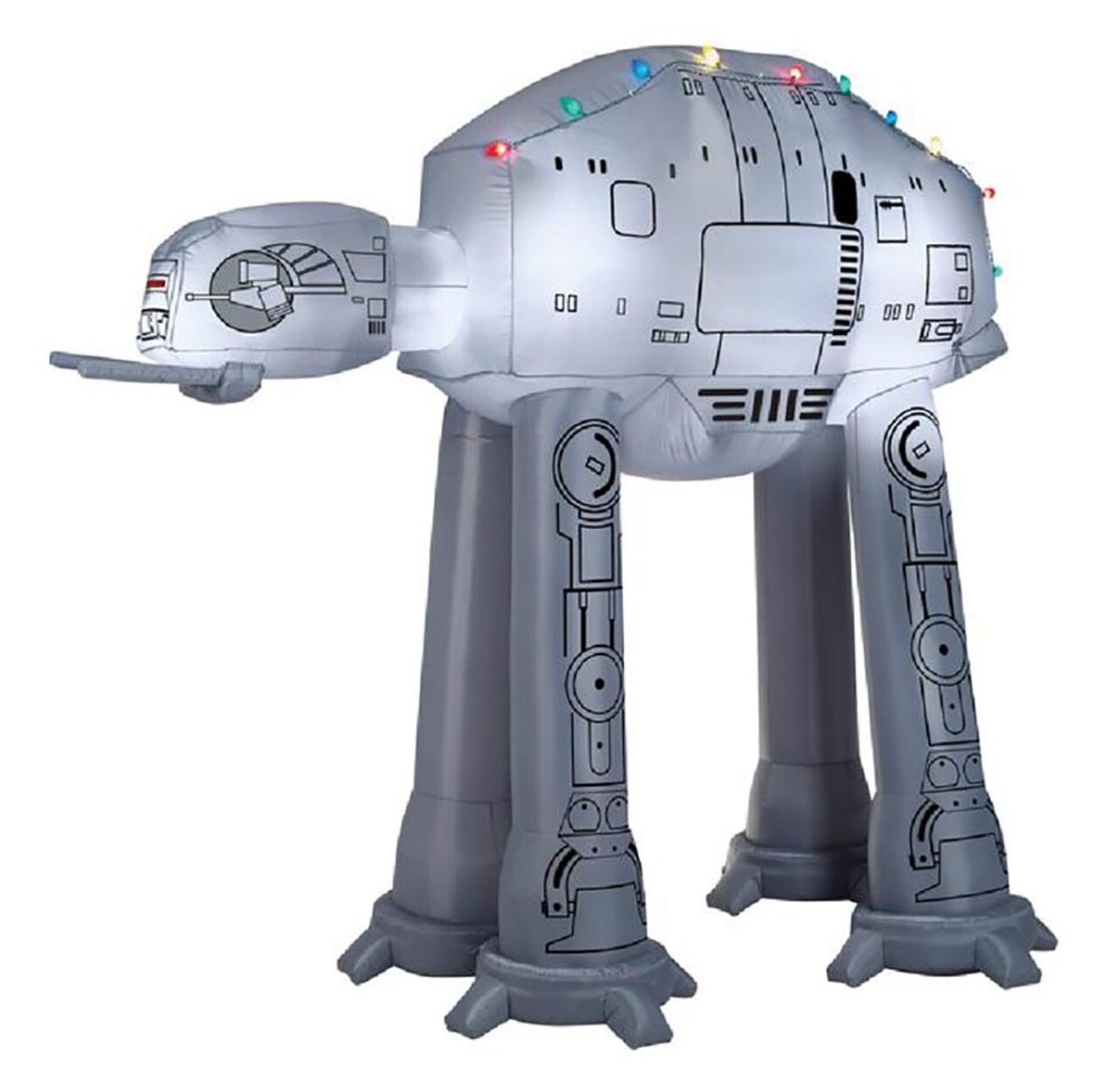 9' Gemmy Airblown Inflatable Star Wars AT-AT Walker w/ Christmas Lights Yard Decoration 37523
